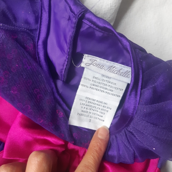 Toddlers Purple Sparkle Dress - Picture 2 of 2